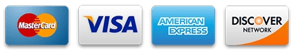 Visa, Mastercard, American Express, Discover
